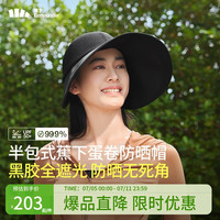 蕉下（beneunder）帽防晒帽遮阳帽女太阳帽子遮脸防紫外线BM55524黑