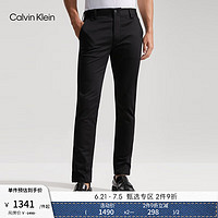 Calvin Klein Jeans春秋男士简约贴片拉链ck通勤修身西装裤休闲裤J325583 BEH-太空黑 30