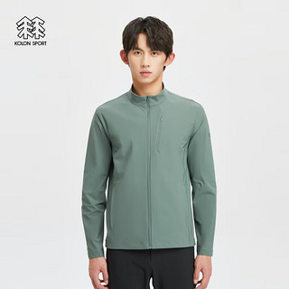 KOLON SPORT/可隆针织夹克 男子户外休闲TRICOT凉感防晒运动外套 深绿色DG 2XL