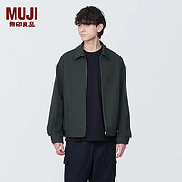 无印良品（MUJI）男式 不易沾水 夹克衫男士外套春季拉链休闲 AD0USA4S 深灰色 S (165/84A)