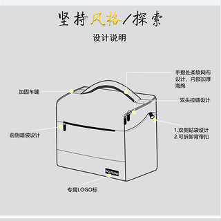 沃尔夫冈（WOLFGANG）单反相机微单相机摄影包单肩包单反包斜跨包相机包一机两镜送防雨罩 灰色 适用6D2/7D2/5D3/5D4套机