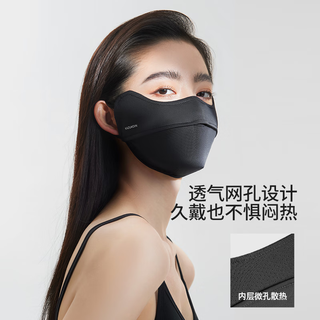 小野和子护眼角防晒面罩夏季女腮红立体口罩防紫外线尘冰丝透气 海盐白桃（活力蜜桃粉）