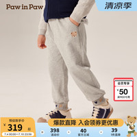 PawinPaw卡通小熊童装2024年秋冬男宝针织裤 Grey灰色/15 90cm