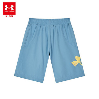 安德玛（Under Armour）童装男童运动五分裤短裤夏季轻薄透气休闲宽松运动裤222110128 石墨蓝 110cm