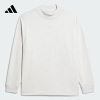 adidas 2024 Chapter 03宽松长袖T恤男大童儿童阿迪达斯轻运动 浅灰 116CM