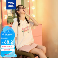 唐狮 TONLION2024女连帽半袖卫衣TB 本白 S