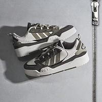 adidas 阿迪达斯 ADI2000经典复古低帮运动板鞋男女阿迪达斯官方三叶草 白/深绿/浅绿 35.5