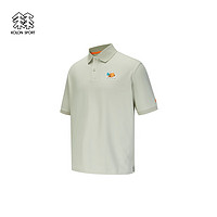 KOLON SPORT 可隆POLO衫 男女同款户外中性露营运动吸湿速干T恤短袖 LUPT4MTT50-LK 浅卡其 175/L