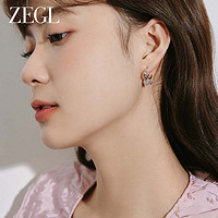 ZENGLIU ZEGL925银素圈耳环女2024新款爆款耳圈高级感冷淡风耳钉流苏耳饰