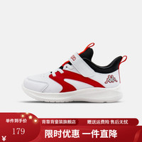 Kappa Kidskapppakids卡帕24夏儿童休闲运动鞋潮流时尚百搭中大童男女童 白/黑/红 单层 26码