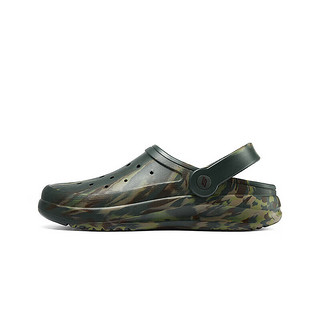 斯凯奇（SKECHERS）【刘宇同款】夏晕染泡泡鞋男士迷彩洞洞鞋243247-CAMO 巧克力色/仿金色/CAMO 45.5