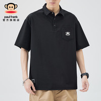  Paul Frank/大嘴猴 宽松 男士POLO衫  105D黑色 4XL