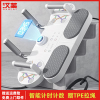 汉莱俯卧撑训练板多功能胸肌腹肌仰卧起坐平板支撑辅助器家庭锻炼 黑色/计时计数/拉力绳