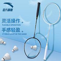 ANTA 安踏 羽毛球拍铝合金基础训练对拍男女附赠（球包+三颗球+2个手胶）