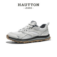 皓顿（HAUT TON）男鞋时尚运动休闲鞋夏季透气网面鞋子男 XB4148 白色 42 