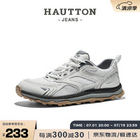 皓顿（HAUT TON）男鞋时尚运动休闲鞋夏季透气网面鞋子男 XB4148 白色 38 