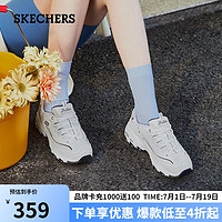 斯凯奇（SKECHERS）春夏女鞋小白熊老爹鞋厚底增高休闲鞋透气运动鞋99999863-WNV 白色/海军蓝色 37尺码偏大半码,选小半码