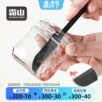 霜山SHIMOYAMA果酱抹刀厨房料理硅胶抹酱刀洗碗机可用烘培奶油奶酪直角刮刀 黑色果酱抹刀（长17*宽2.5cm）