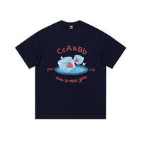 ccaabb夏季纯棉清爽透气草莓冰块印花T恤男女同款