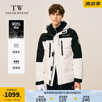 Teenie Weenie Men男装冬季防水防风户外工装风鸭绒羽绒服情侣 白色 185/2XL