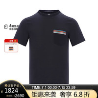 保罗史密斯(paulsmith)条纹系列男士PS短袖T恤上衣黑色XXL