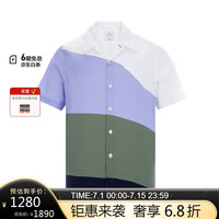 保罗史密斯（paul smith）男士PS拼色短袖衬衫 紫丁香色 L