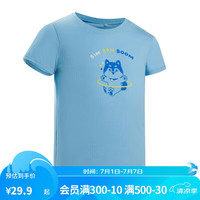 迪卡侬(DECATHLON)新宝宝T恤上衣男女纯棉蓝色-卡通印花85cm-4832926 蓝色-卡通印花_23年新