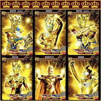 YY奥特曼卡片CP烫金卡满星签名闪卡透明卡 满星黄金卡50张