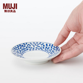 无印良品 MUJI 波佐见烧 豆皿 小碟子 蘸料碟 凉菜碟 调味碟 吐骨碟 家用 章鱼唐草纹 4英寸