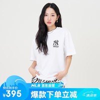 MLB男女情侣基础运动T恤大logo休闲时尚短袖3ATSB1843-