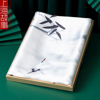 上海故事100%真丝丝巾女母亲节桑蚕丝绸披肩礼盒 莲花三喻 #24
