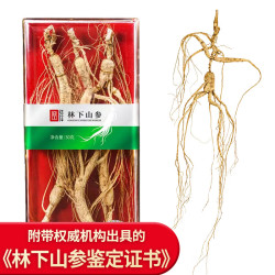 长白山人参 优选约25年林下参(参芦约2.5指)30克泡酒材料野山参煲汤礼品送礼