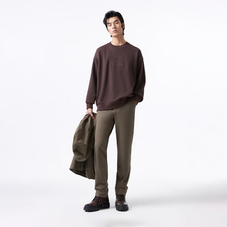 杰克·琼斯（JACK&JONES）秋季新款时尚潮流百搭舒适宽松胸前立体图案长袖卫衣男224333018