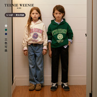 Teenie Weenie Kids小熊童装24秋季男女童连帽套头印花卫衣 象牙白 110cm