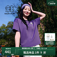 KOLON SPORT 可隆户外女子jeon hwangil插画师速干宽松款T恤 LKRT4ATT48-PL 梅紫色 M