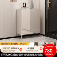 独此艺家 轻奢鞋柜家用门口岩板储物柜入户门厅玄关柜客厅隔断柜一体 D678香槟色【长80宽34高100】