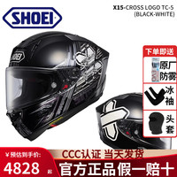 SHOEI摩托车头盔X15机车全盔高清防雾广角通风骑行越野盔 CROSS LOGO TC-5 L(59CM-60CM)