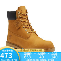 添柏岚（Timberland）添柏岚Timberland经典六寸大黄靴男士户外防水宽版靴子A18094W 小麦色 10