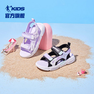 百亿补贴：QIAODAN 乔丹 女童凉鞋中大童沙滩鞋夏季新款软底防滑儿童运动凉鞋
