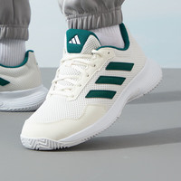 阿迪达斯ADIDAS网球鞋学生训练儿童运动鞋男女同款羽毛球鞋ID2472 玉白