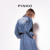 【年中特惠】PINKO 绑带收腰短款牛仔夹克外套100117A0GF