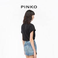 【季末精选】PINKO 2024春夏水钻印花 T 恤103138A1P7