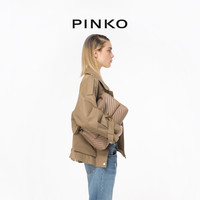 【季末精选】PINKO 2024春夏男友风休闲宽松衬衫外套103150A1PR