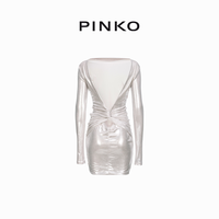 【季末精选】PINKO 2024春夏露背褶皱修身短款连衣裙103041Y5RA