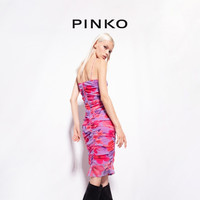 【年中特惠】PINKO 吊带印花包臀连衣裙101129A0PL