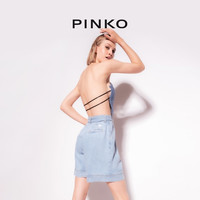 【年中特惠】PINKO 牛仔阔腿短裤100701A0MM