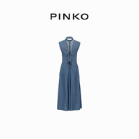 【年中特惠】PINKO 牛仔纽扣无袖连衣裙100702A0MM
