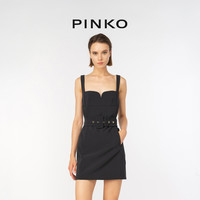 【年中特惠】PINKO 桃心领收腰短款吊带连衣裙100584A0HN