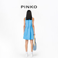 【季末精选】PINKO 2024春夏V领抽绳褶皱短款连衣裙103418A1TX