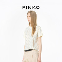 【季末精选】PINKO 2024春夏亮片徽标满印T恤100535A1OS